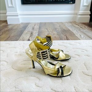 AUTHENTIC Dolce & Gabbana RHINESTONE Leather Heels